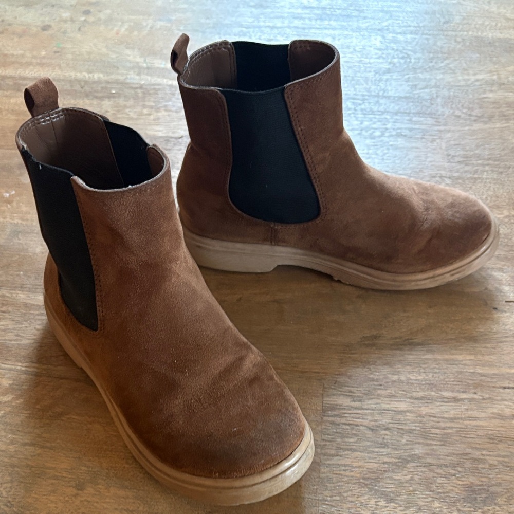 Crewcuts Chestnut Suede Pull-On Chelsea Boots - Picture 3 of 3
